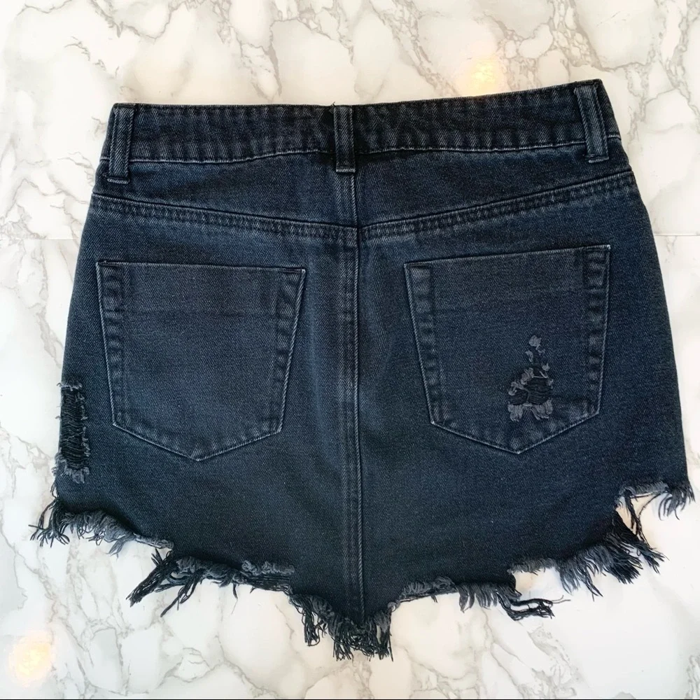 Litz Black Denim Mini Skirt - Picture 7 of 7